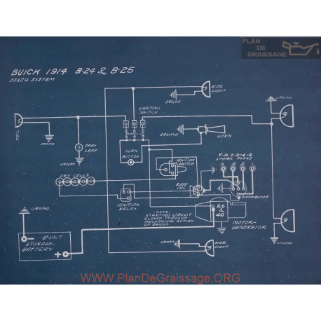 Buick B24 B25 Schema Electrique 1914