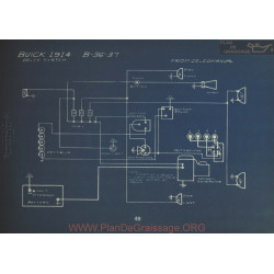 Buick B36 B37 Schema Eelctrique 1914 Delco