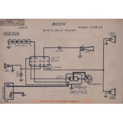 Buick C24 C25 6volt Schema Electrique 1915 Delco V2