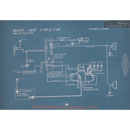 Buick C24 C25 Schema Electrique 1915 V2