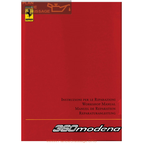 Ferrari 360 Modena Workshop Manual Vol 1