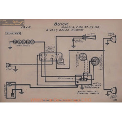 Buick C36 C37 C54 C55 6volt Schema Electrique 1915 Delco V2