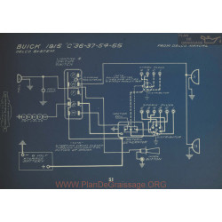 Buick C36 C37 C54 C55 Schema Electrique 1915 Delco