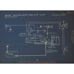 Buick D34 D35 E34 E35 Schema Electrique 1917 1918 Delco