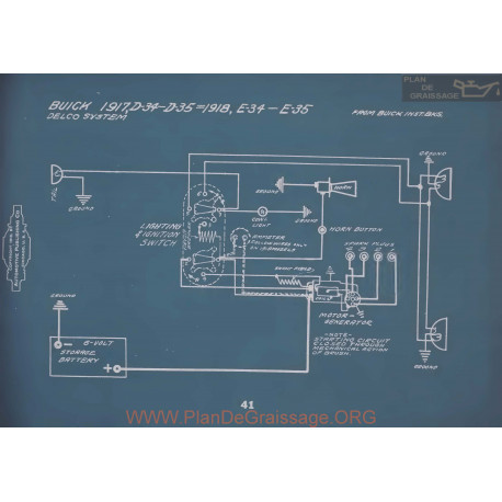 Buick D34 D35 Schema Electrique 1917 V2