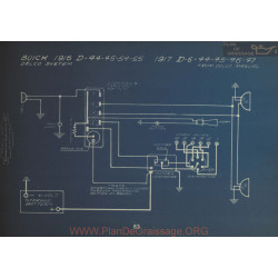 Buick D44 D45 D54 D55 D46 Schema Electrique 1916 1917 Delco