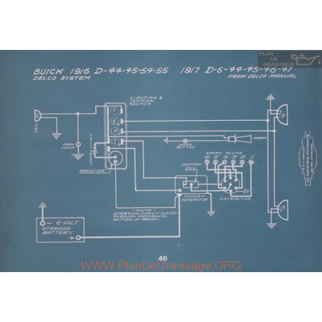 Buick D44 D45 D54 D55 Schema Electrique 1916 V2