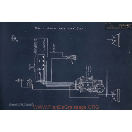 Buick D44 D45 Schema Electrique 1916