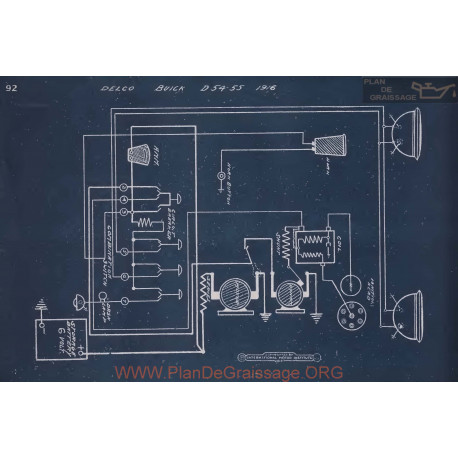 Buick D54 D55 Schema Electrique 1916