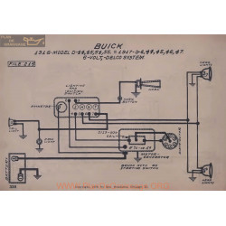 Buick D6 D44 D45 D46 D54 D55 6volt Schema Electrique 1916 1917 Delco