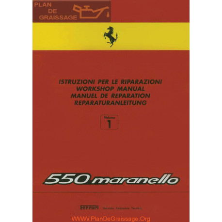 Ferrari 550 Maranello Workshop Manual Volume 1