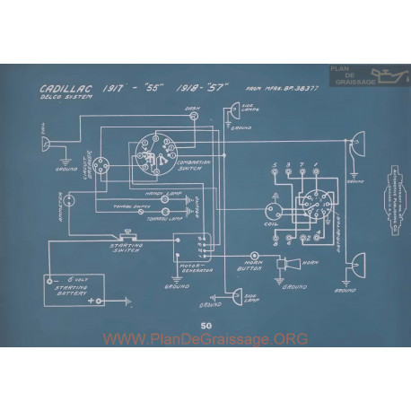 Cadillac 55 Schema Electrique 1917