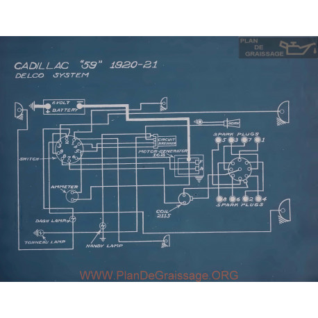 Cadillac 59 Schema Electrique 1920 1921