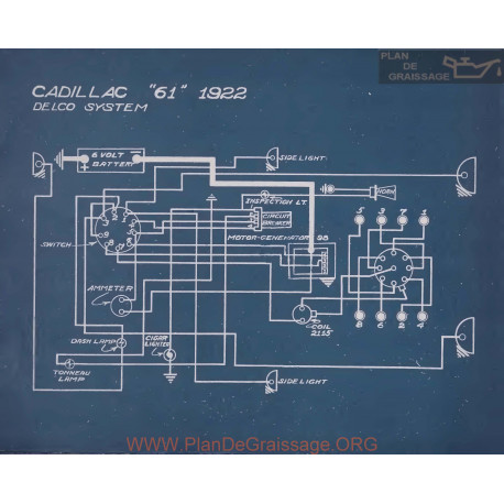 Cadillac 61 Schema Electrique 1922