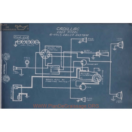 Cadillac 6volt Schema Electrique 1915 Delco