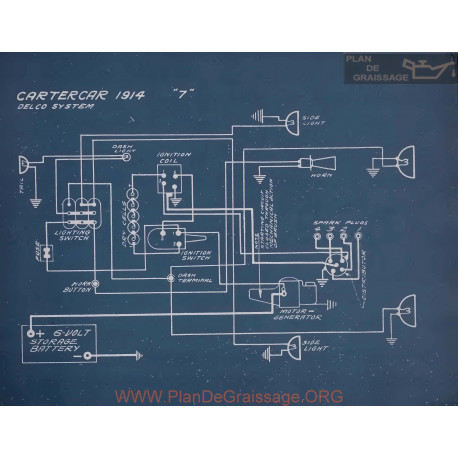 Cartercar 7 Schema Electrique 1914