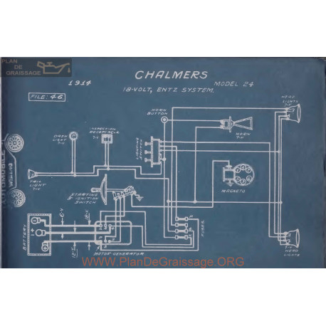 Chalmers 24 18volt Schema Electrique 1914 Entz