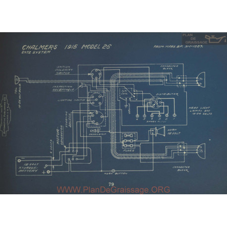 Chalmers 26 Schema Electrique 1915 Entz