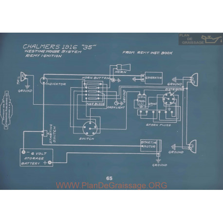 Chalmers 35 Schema Electrique 1916 V2