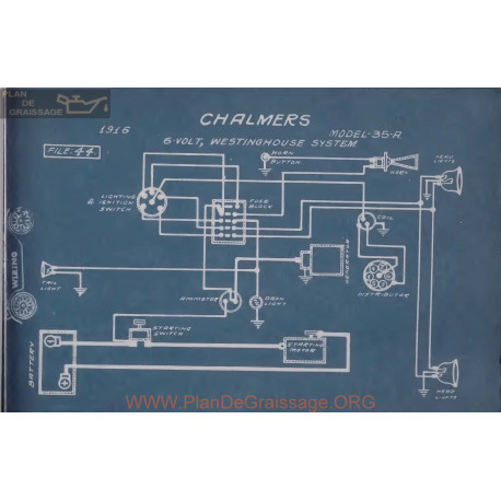 Chalmers 35a 6volt Schema Electrique 1916 Westinghouse