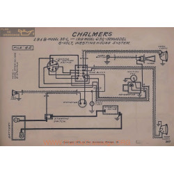Chalmers 35c 6 30 6volt Schema Electrique 1918 1919 1920 Westinghouse