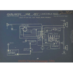 Chalmers 35c Early Schema Electrique 1918 1919 Westinghouse Remy