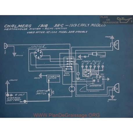 Chalmers 35c Schema Electrique 1918 1919