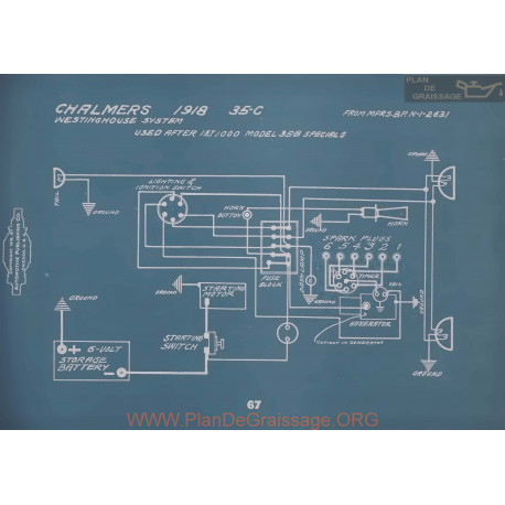 Chalmers 35c Schema Electrique 1918