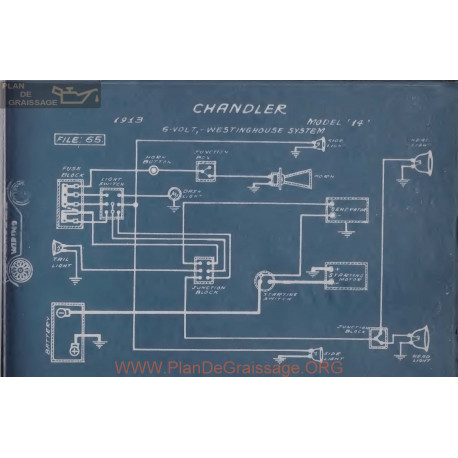 Chandler 14 6volt Schema Electrique 1913 Westinghouse