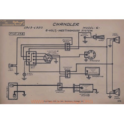 Chandler 6 6volt Schema Electrique 1919 1920 Westinghouse