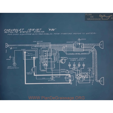 Chevrolet 490 Schema Electrique 1916 1917