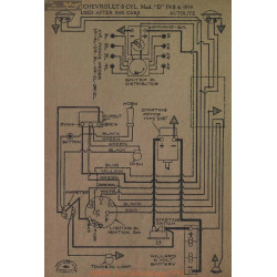 Chevrolet 8cyl D Schema Electrique 1918 1919 Autolite