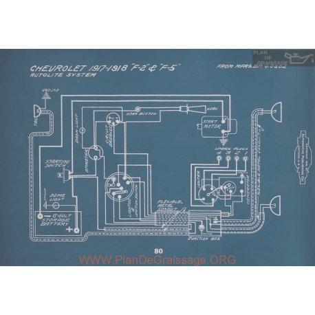 Chevrolet F2 F5 Schema Electrique 1917 1918 V2