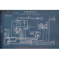 Chevrolet Fa 6volt Schema Electrique 1917 1918 Autolite