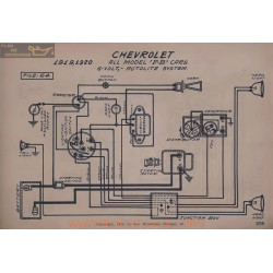 Chevrolet Fb 6volt Schema Electrique 1919 1920 Autolite V2