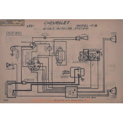 Chevrolet Fb 6volt Schema Electrique 1921 Autolite