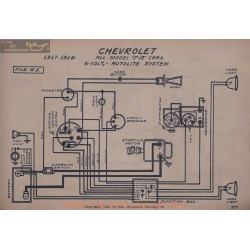 Chevrolet Fe 6volt Schema Electrique 1917 1918 Autolite