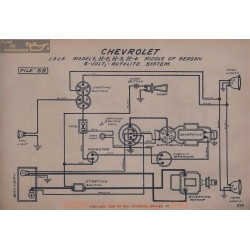 Chevrolet H2 H3 H4 6volt Schema Electrique 1915 Autolite