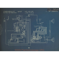 Chevrolet H2 H3 H4 Late Models Schema Electrique 1915 Autolite