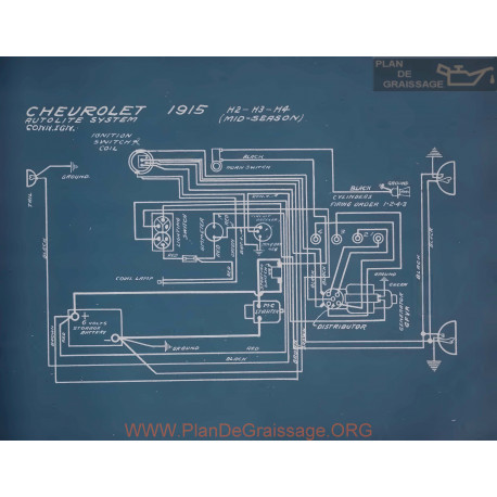 Chevrolet H2 H3 H4 Mid Season Schema Electrique 1915