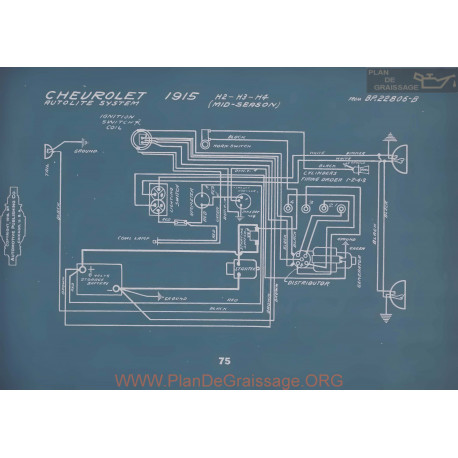 Chevrolet H2 H3 H4 Schema Electrique 1915