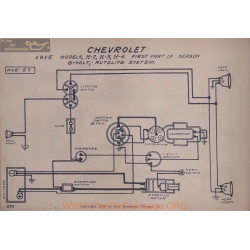 Chevrolet H2 H3 H4 Season 6volt Schema Eelctrique 1915 Autolite