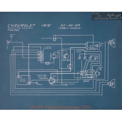 Chevrolet H2 H4 H3 Early Models Schema Electrique 1915