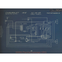 Chevrolet H2 H4 H3 Early Schema Electrique 1915 Autolite