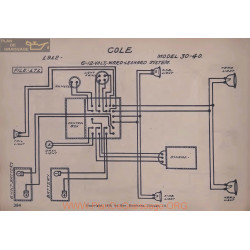 Cole 30 40 12volt 6volt Schema Electrique 1912 Ward Leonard