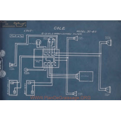 Cole 30 40 6volt 12volt Schema Electrique 1912 Gray & Davis