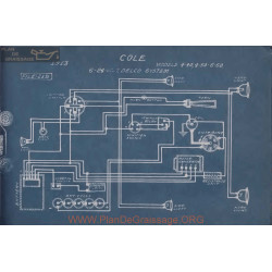 Cole 4 40 50 60 6volt 24volt Schema Electrique 1913 Delco