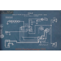 Cole 4 40 50 666 6volt Schema Electrique 1915 1916 Delco