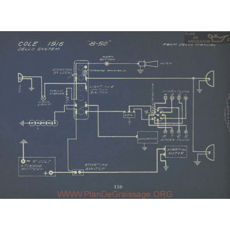 Cole 8 50 Schema Electrique 1916 Delco