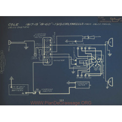 Cole 8 60 Early Models Schema Electrique 1918 1917 1919 Delco